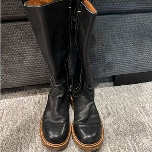 Chloe Black Leather Knee-High Boots size 7.5